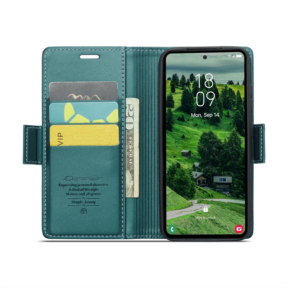 Samsung Galaxy S25 Slankt RFID-pungetui, Grøn