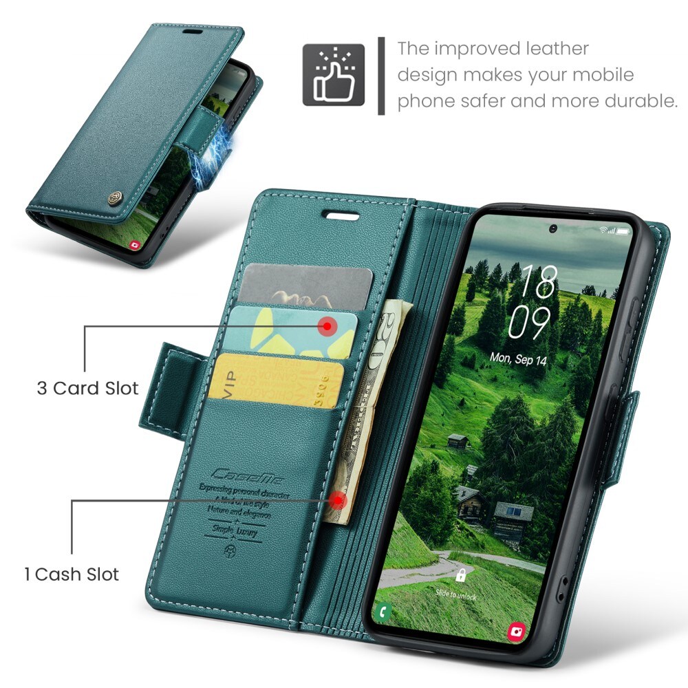 Samsung Galaxy S25 Slankt RFID-pungetui, Grøn