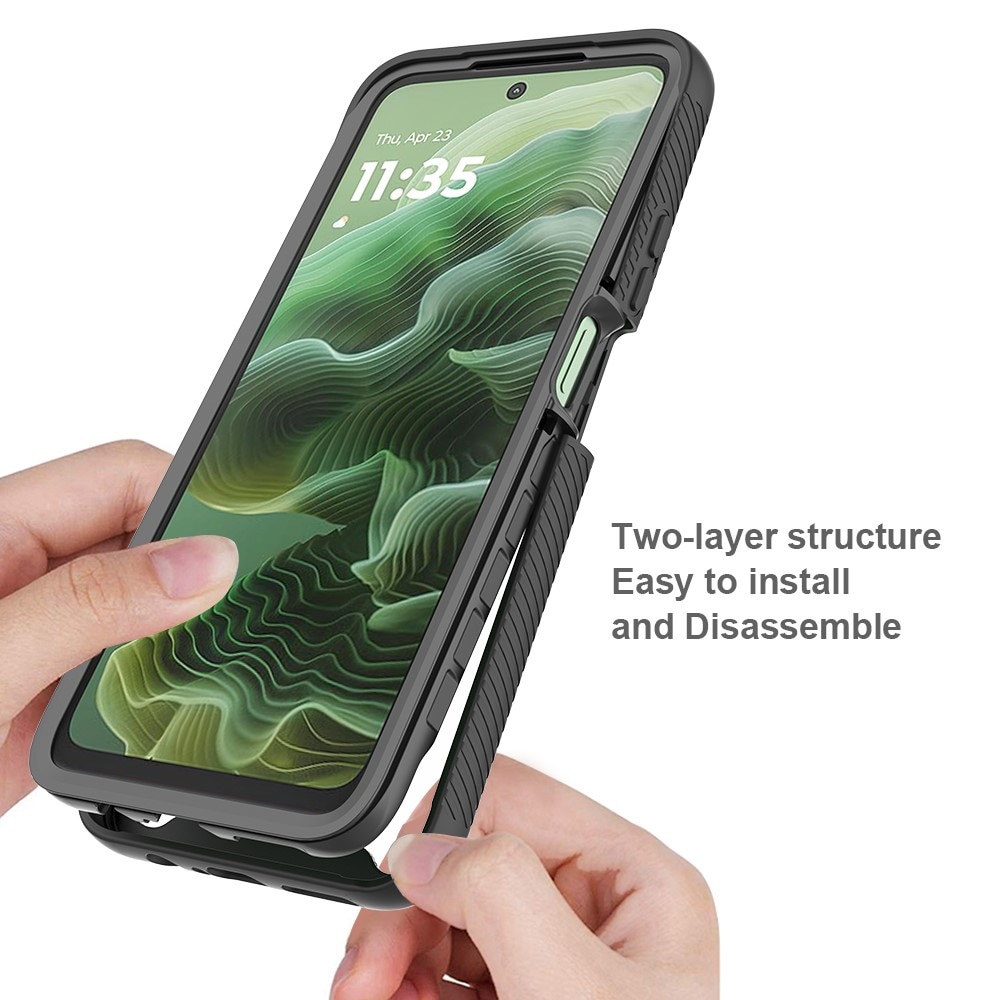 Motorola Moto G35 Mobilcover Full Protection, Sort