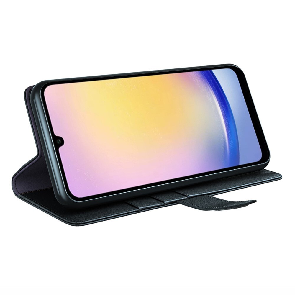Samsung Galaxy A26 Slankt mobiletui i ægte læder, Sort