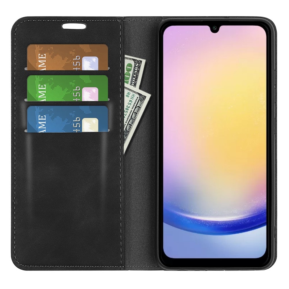 Samsung Galaxy A26 Slankt etui med kortholder, Sort