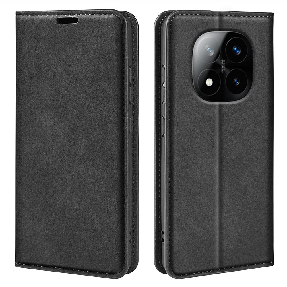 Xiaomi Redmi Note 14 Pro Plus Slankt etui med kortholder, Sort