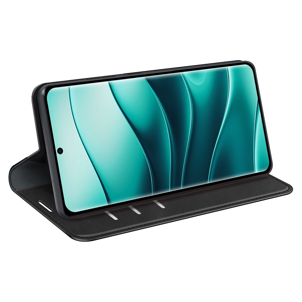 Xiaomi Redmi Note 14 Pro Plus Slankt etui med kortholder, Sort