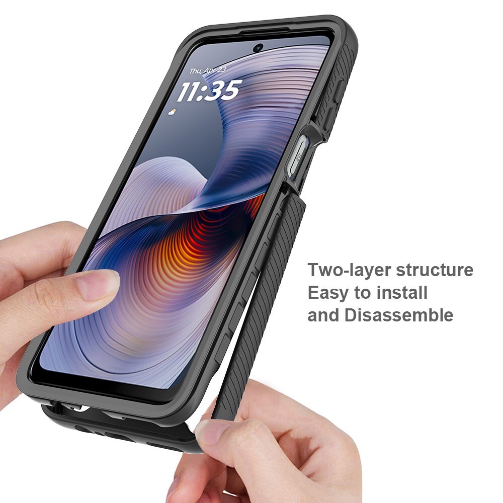Motorola Moto G55 Mobilcover Full Protection, Sort