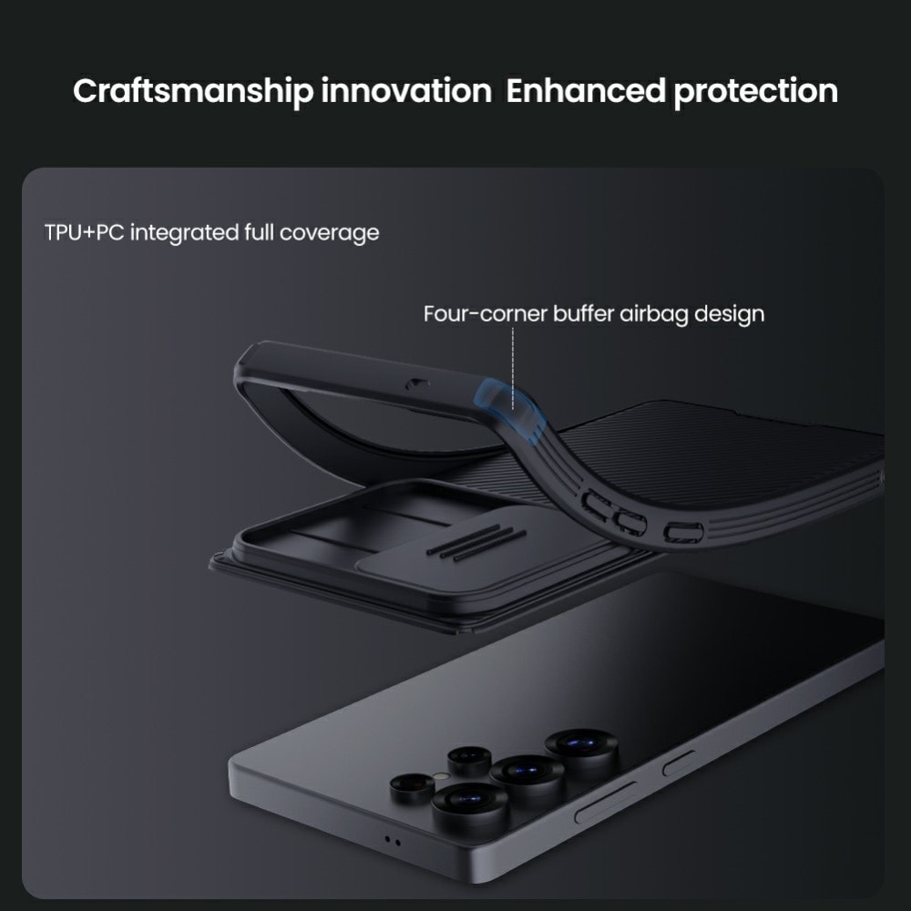 Samsung Galaxy S25 Ultra Cover med kamerabeskyttelse - CamShield, Blå