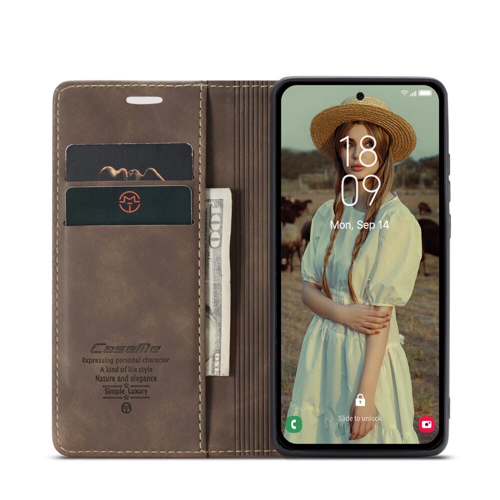 Samsung Galaxy A36 Slankt pungetui, Brun