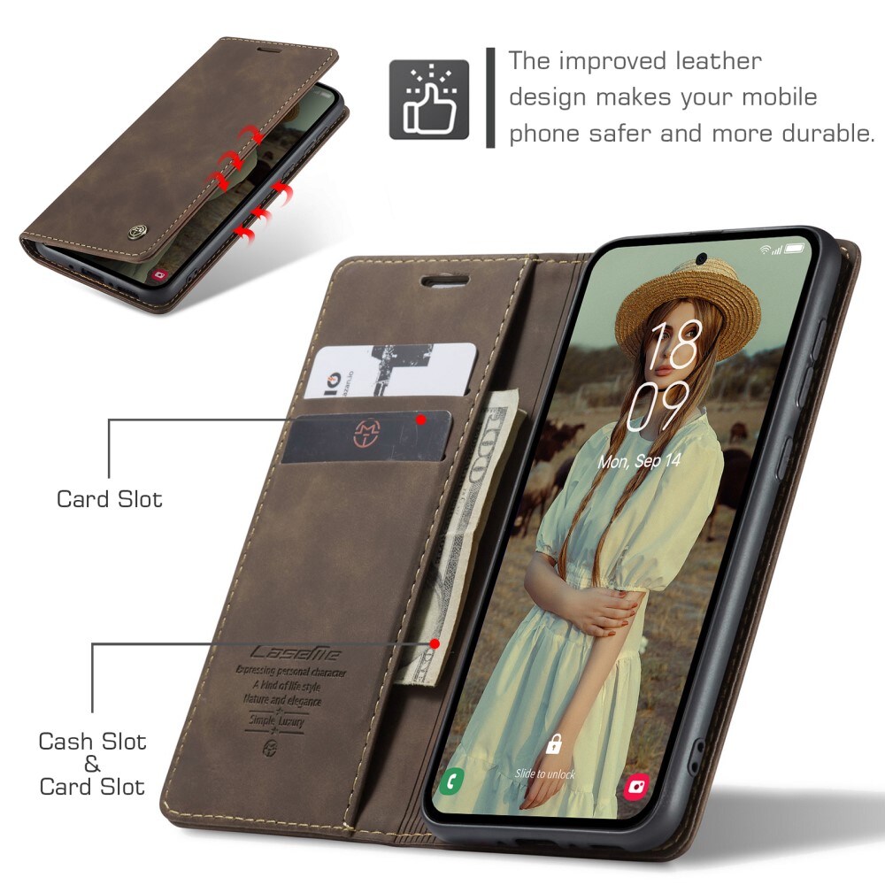 Samsung Galaxy A36 Slankt pungetui, Brun
