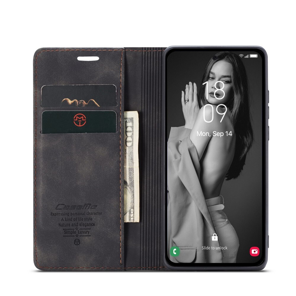 Samsung Galaxy A56 Slankt pungetui, Sort