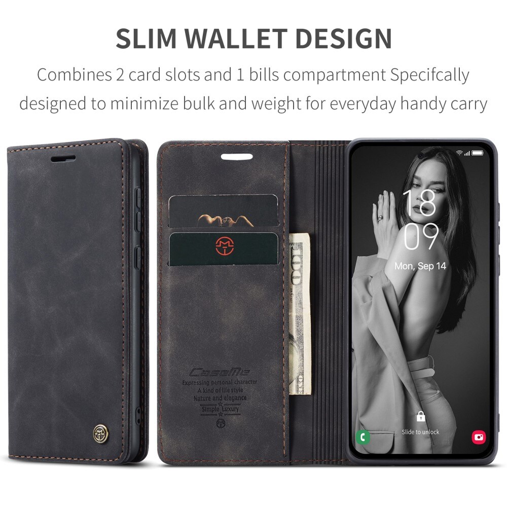 Samsung Galaxy A56 Slankt pungetui, Sort