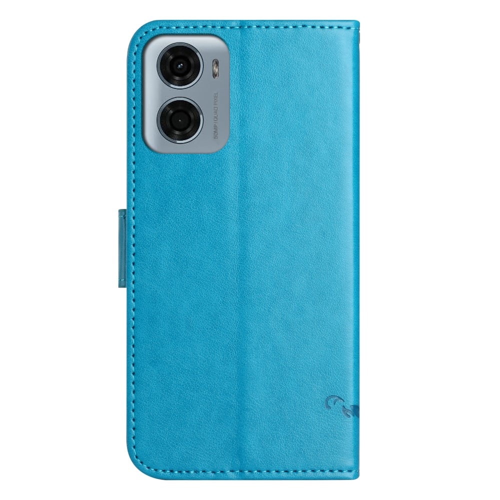 Motorola Moto G05 Mobiletui med sommerfugle, Blå