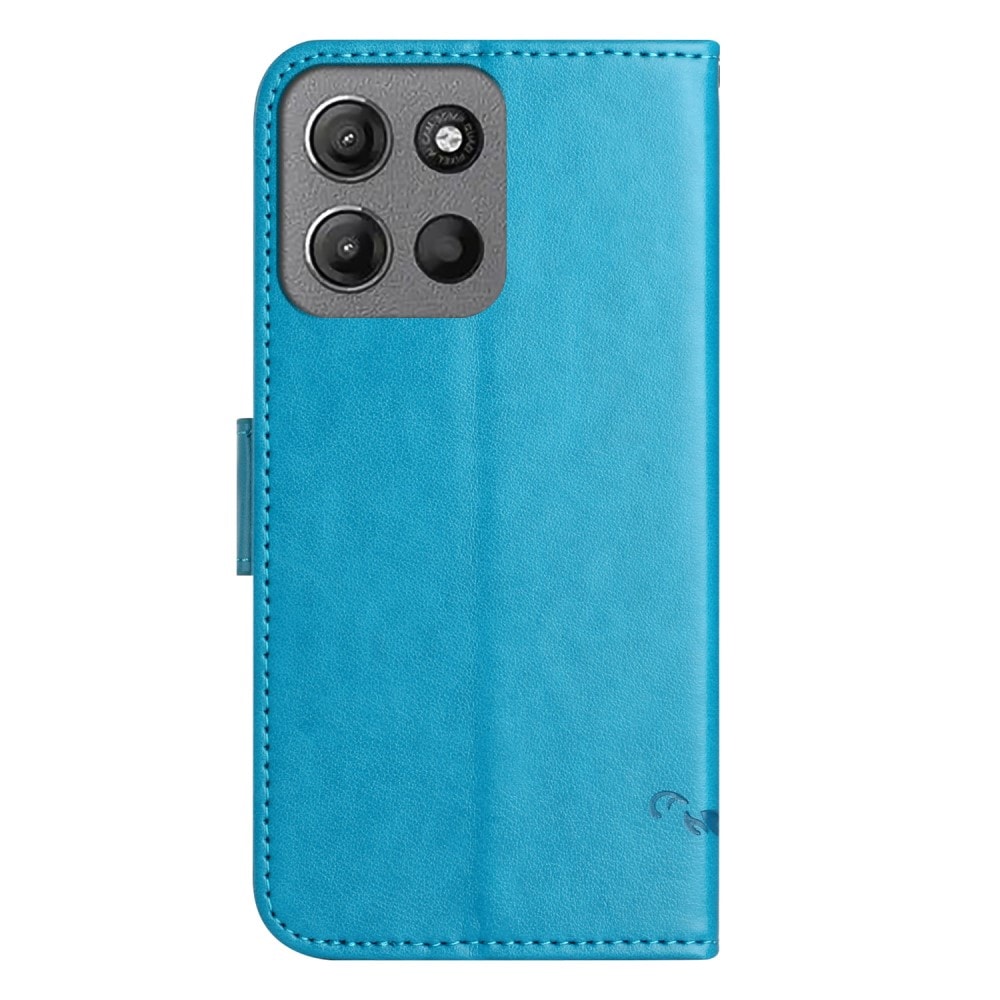 Motorola Moto G15 Mobiletui med sommerfugle, Blå