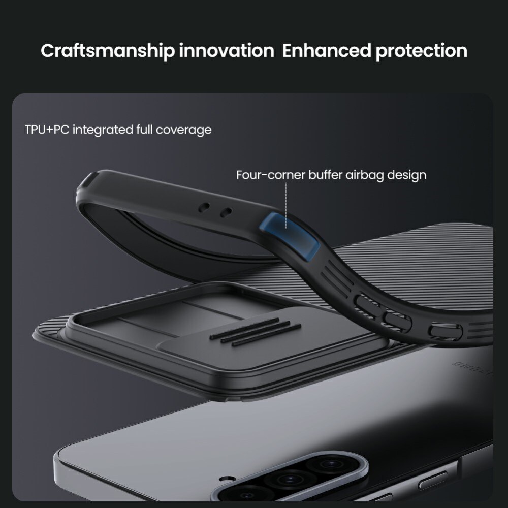 Samsung Galaxy A36 Cover med kamerabeskyttelse - CamShield, Sort