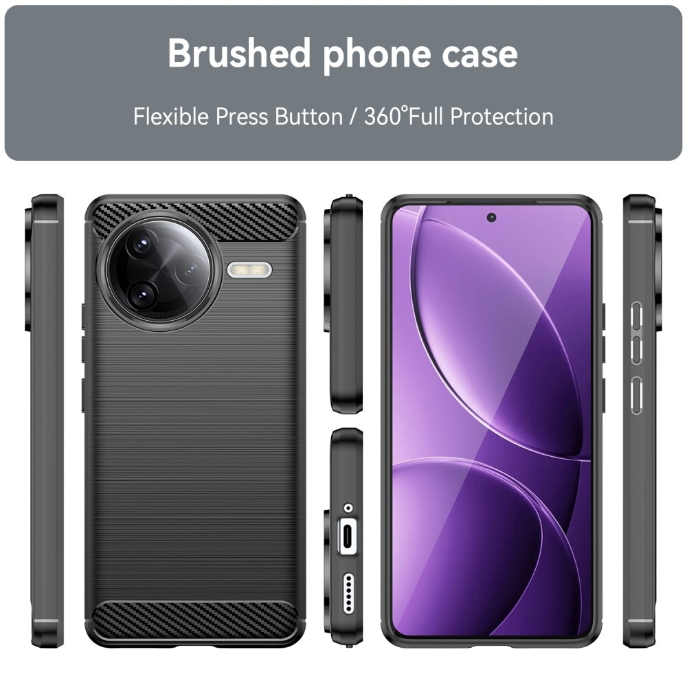 Xiaomi Poco F7 Ultra TPU-cover Brushed, Sort