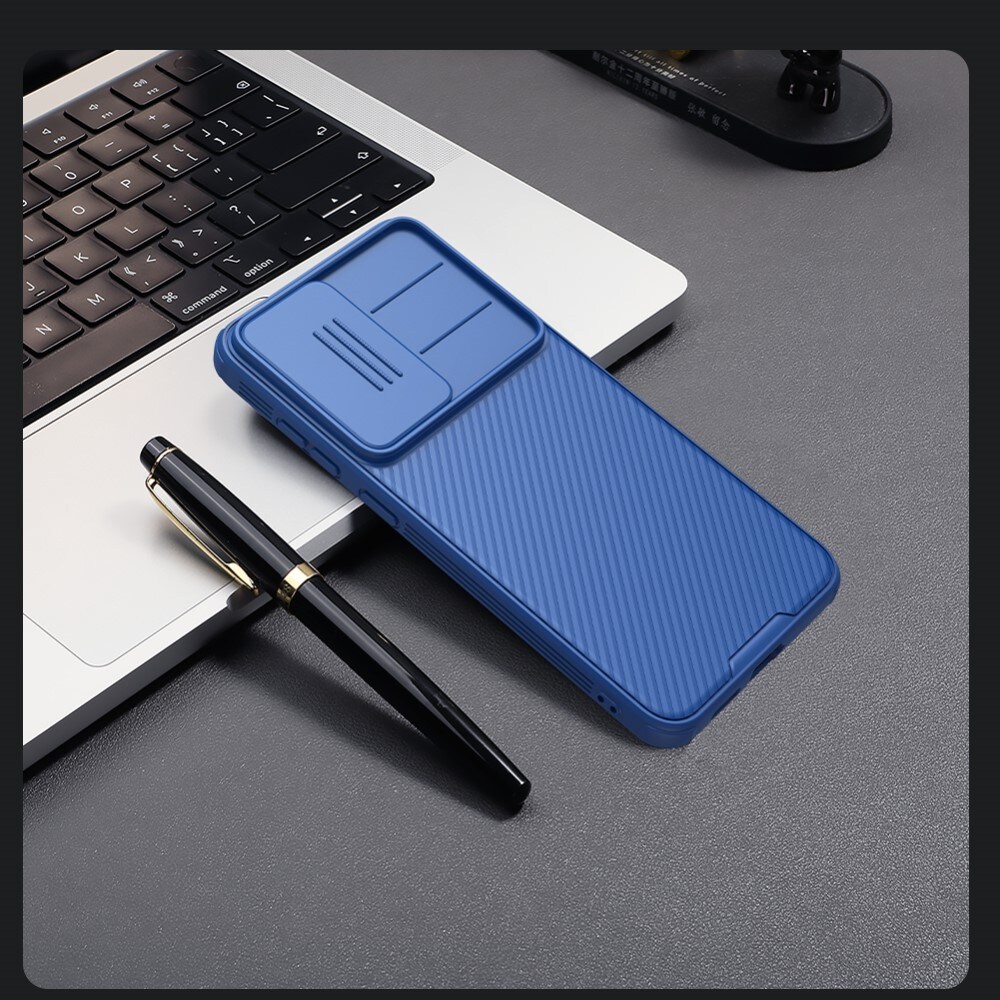 Samsung Galaxy S25 Cover med kamerabeskyttelse - CamShield, Blå