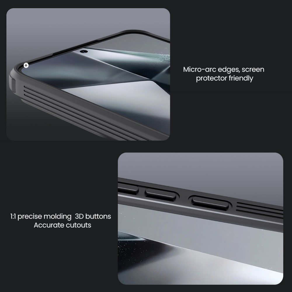 Samsung Galaxy S25 Plus Cover med kamerabeskyttelse - CamShield, Sort