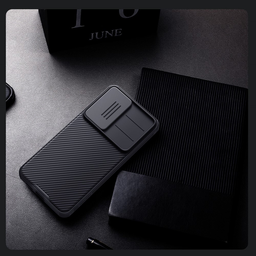 Samsung Galaxy S25 Plus Cover med kamerabeskyttelse - CamShield, Sort
