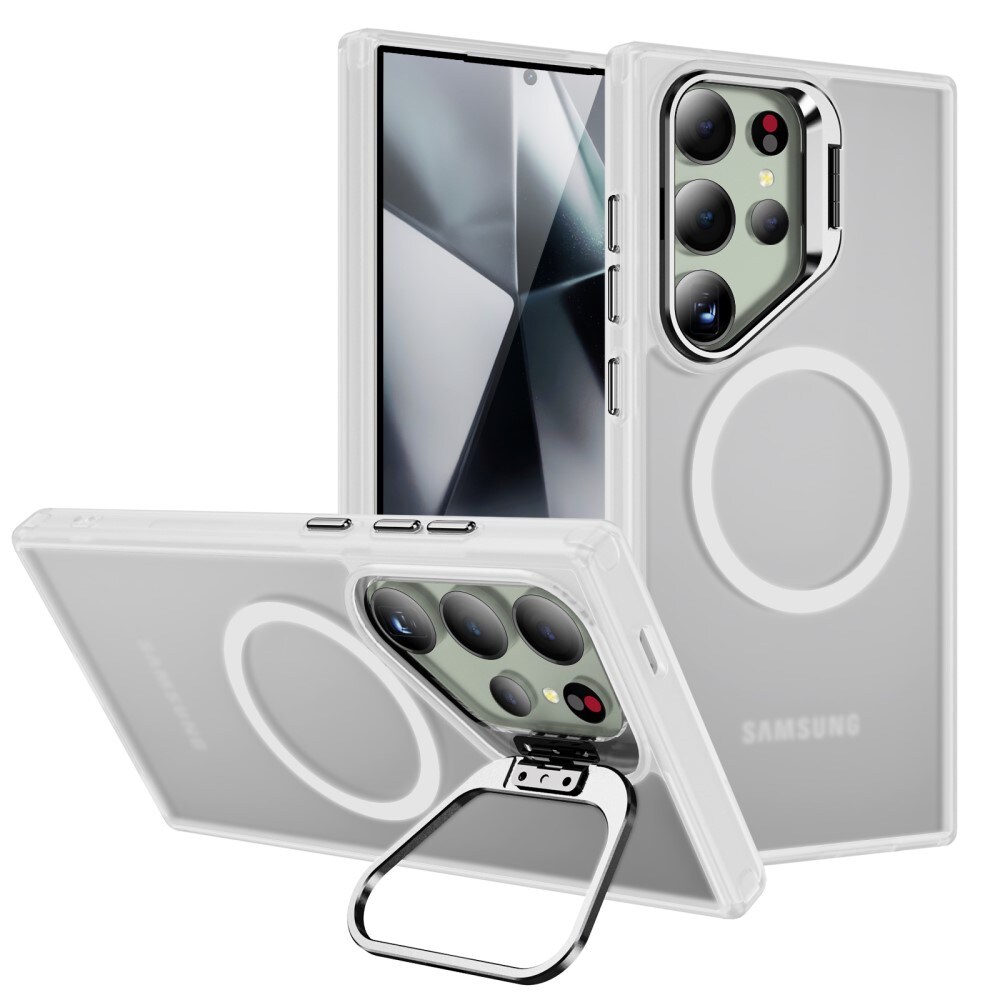 Samsung Galaxy S25 Ultra Hybridcover med MagSafe og kickstand, Gennemsigtig