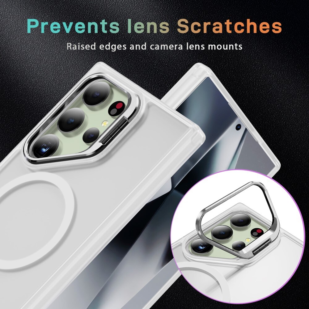 Samsung Galaxy S25 Ultra Hybridcover med MagSafe og kickstand, Gennemsigtig