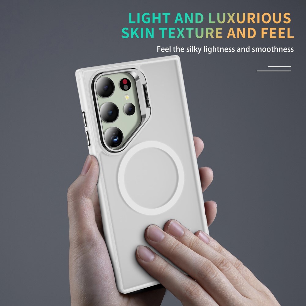 Samsung Galaxy S25 Ultra Hybridcover med MagSafe og kickstand, Gennemsigtig