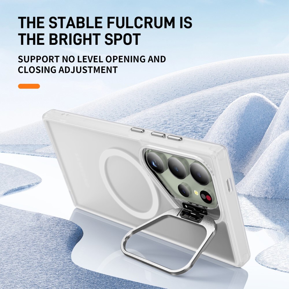 Samsung Galaxy S25 Ultra Hybridcover med MagSafe og kickstand, Gennemsigtig