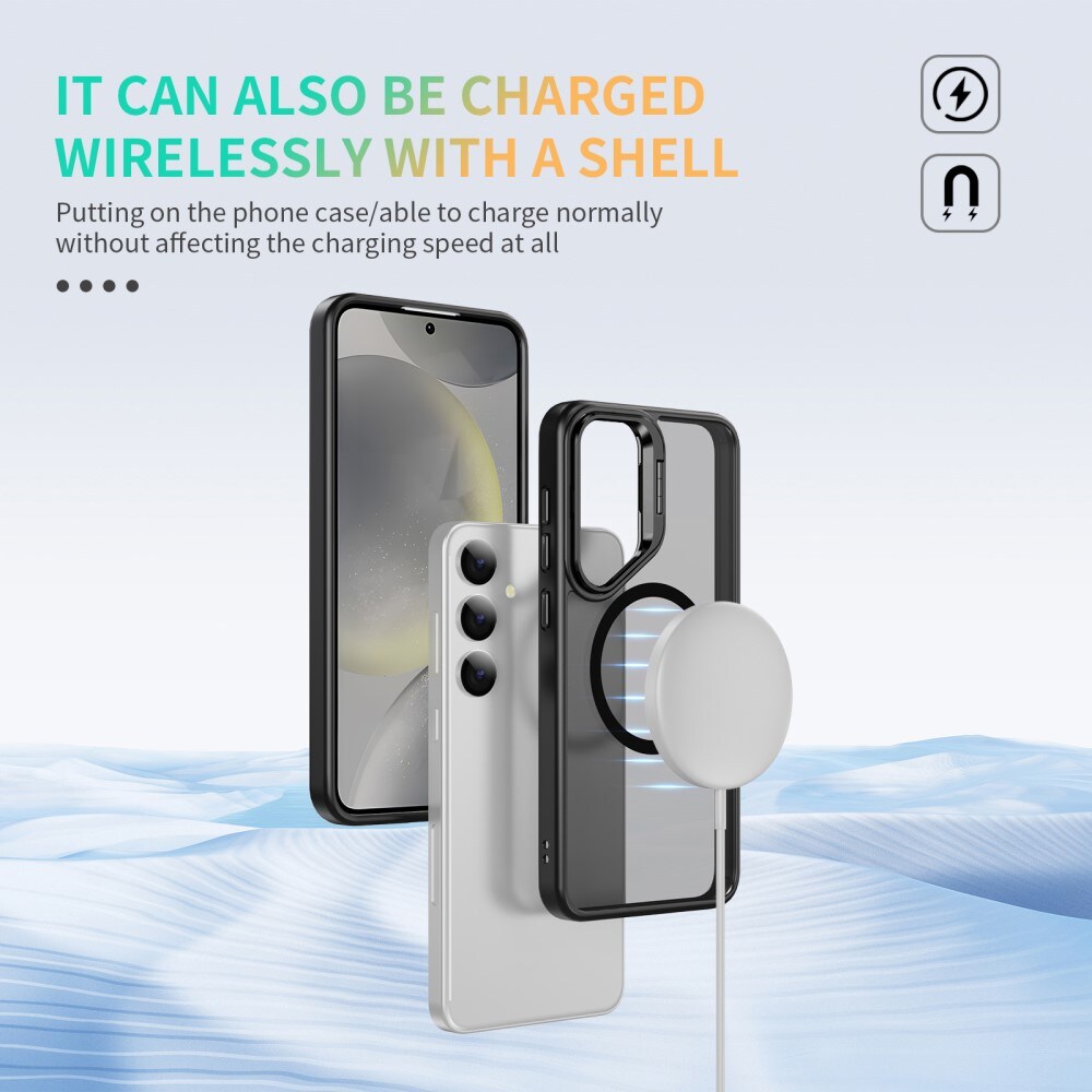 Samsung Galaxy S24 FE Hybridcover med MagSafe og kickstand, Sort
