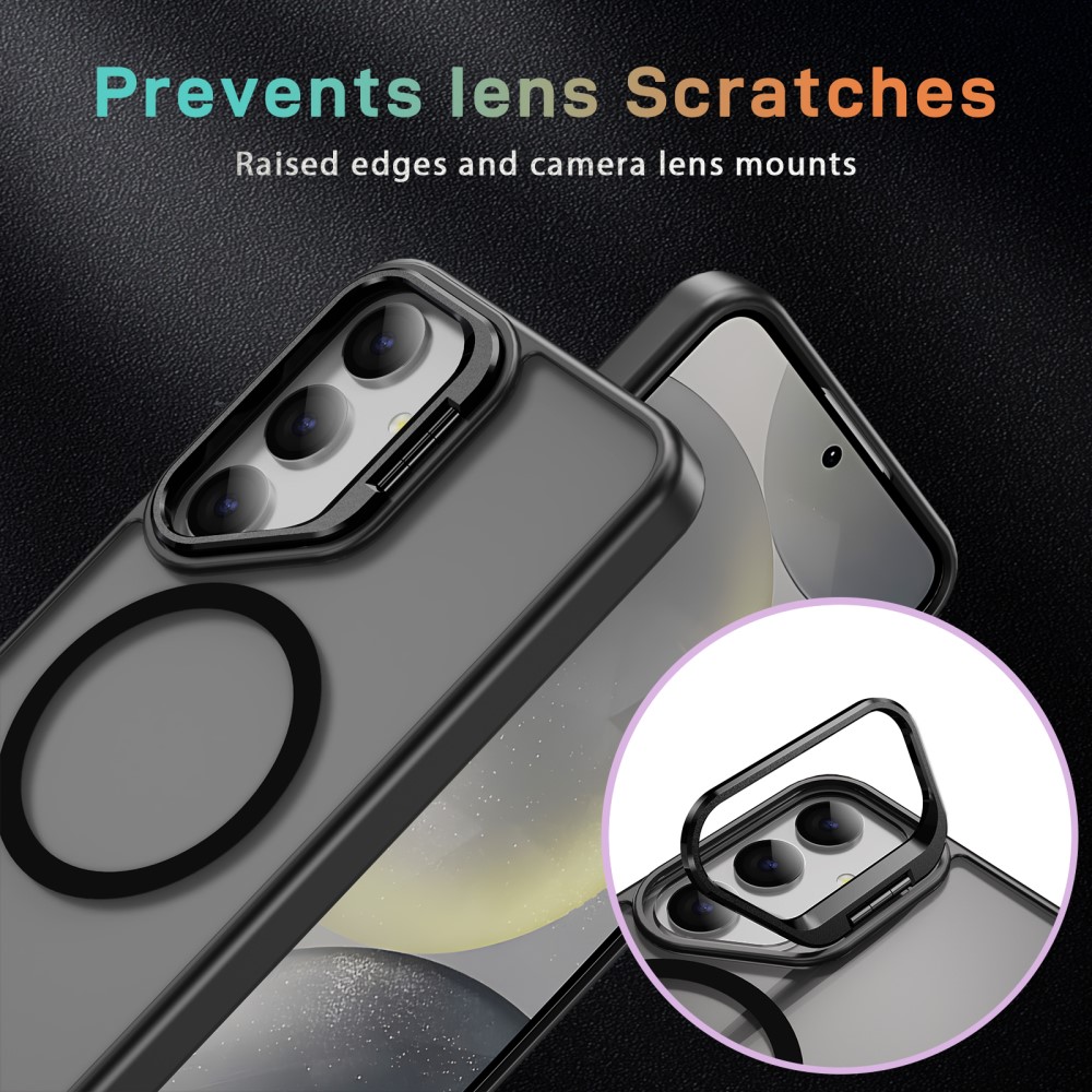 Samsung Galaxy S24 FE Hybridcover med MagSafe og kickstand, Sort