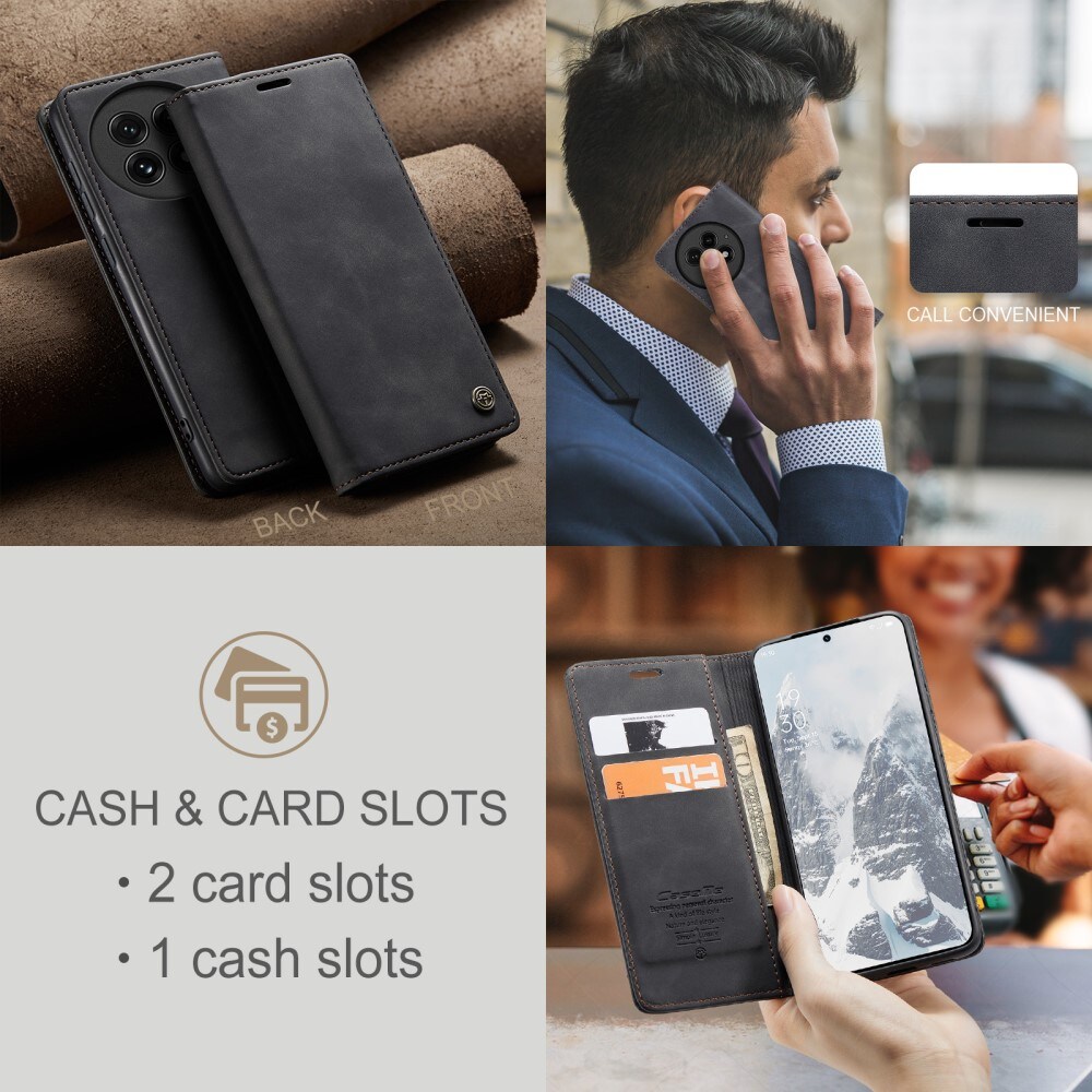  OnePlus 13 Slankt pungetui, Sort