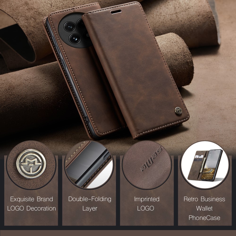  OnePlus 13 Slankt pungetui, Brun
