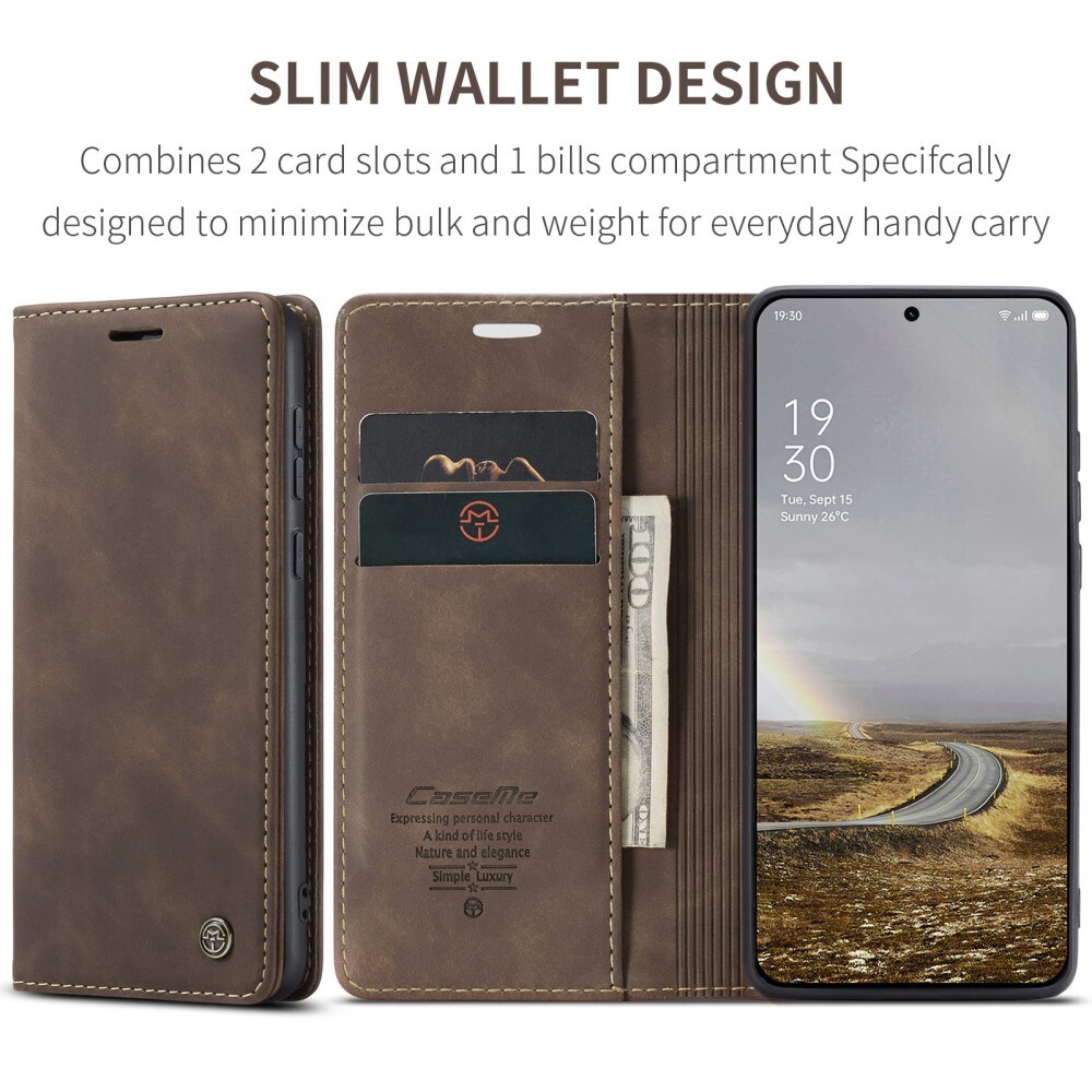  OnePlus 13 Slankt pungetui, Brun