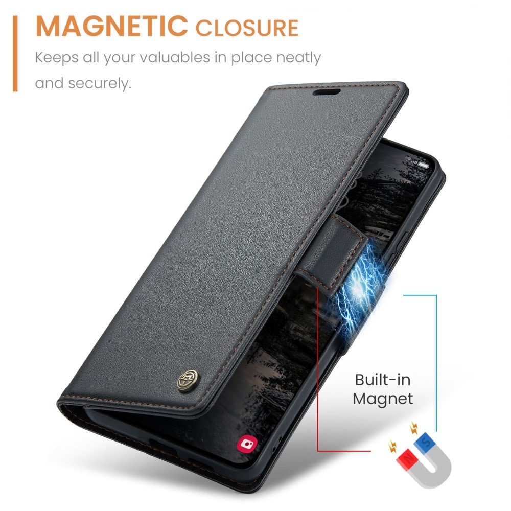 Samsung Galaxy S25 Plus Slankt RFID-pungetui, Sort