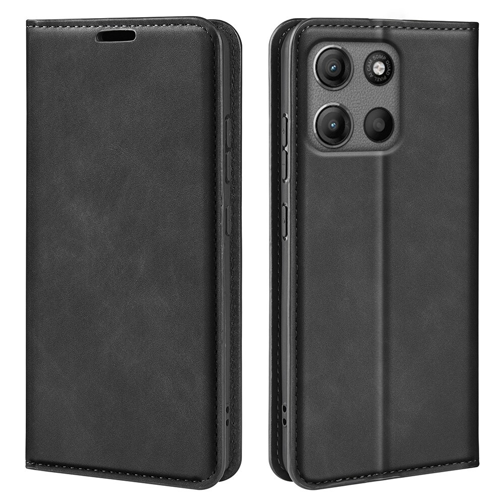 Motorola Moto G15 Power Slankt etui med kortholder, Sort