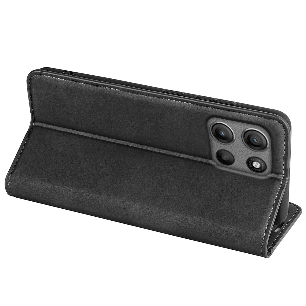 Motorola Moto G15 Power Slankt etui med kortholder, Sort