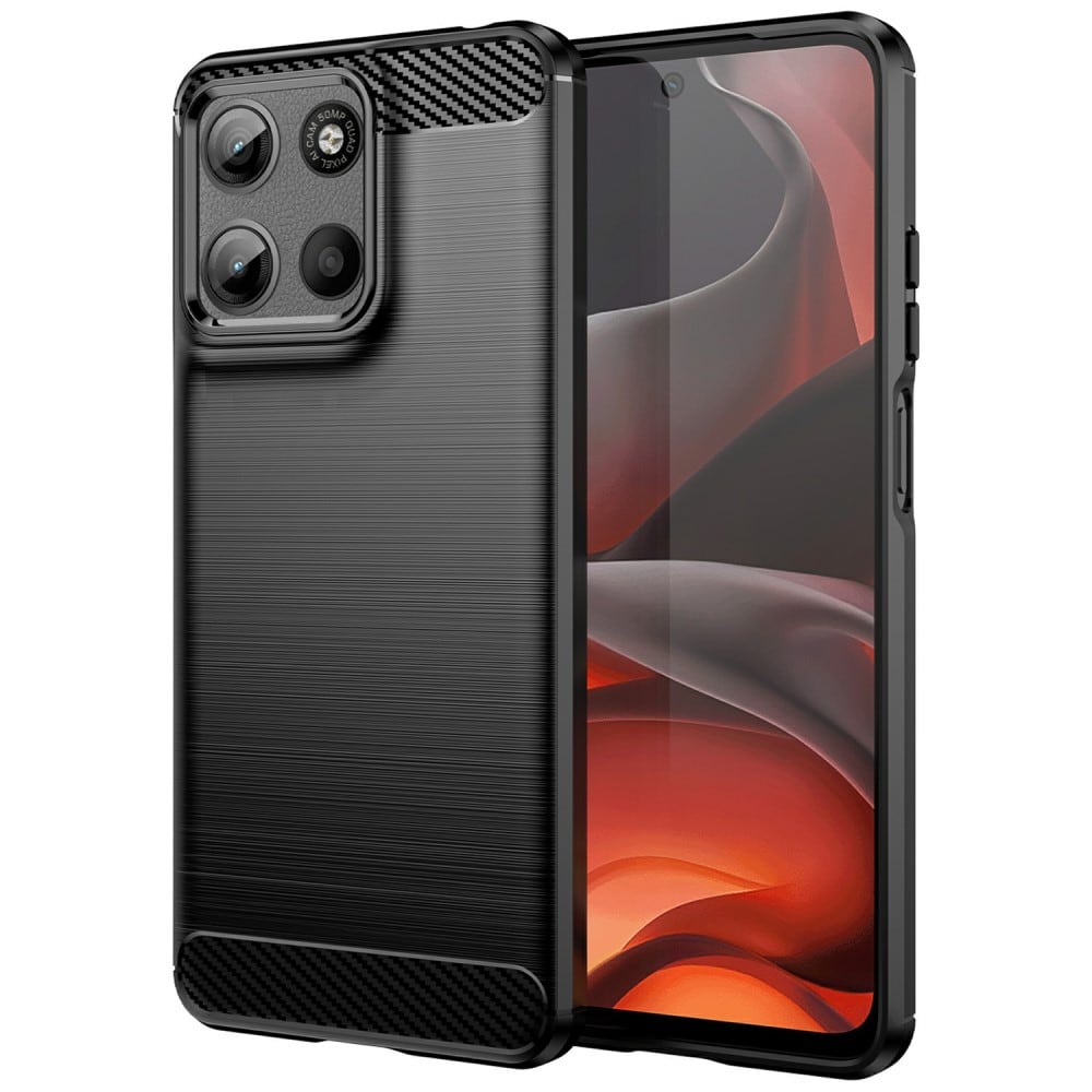 Motorola Moto G15 Power TPU-cover Brushed, Sort