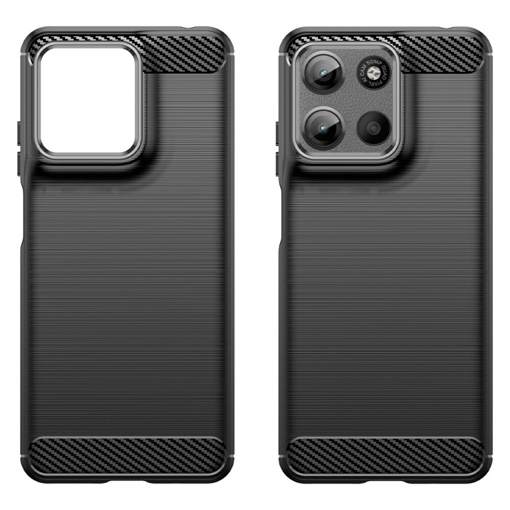 Motorola Moto G15 Power TPU-cover Brushed, Sort