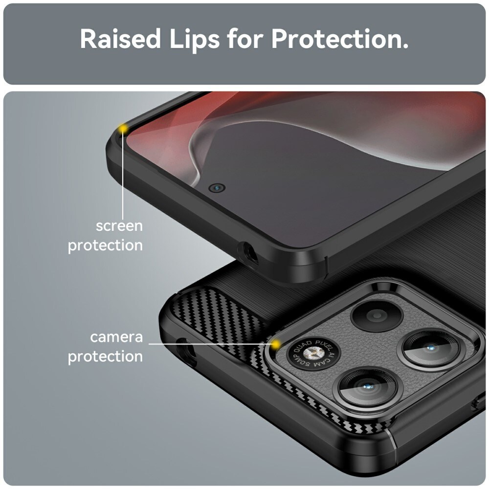 Motorola Moto G15 Power TPU-cover Brushed, Sort