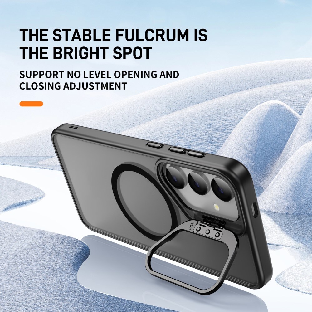 Samsung Galaxy S25 Hybridcover med MagSafe og kickstand, Sort