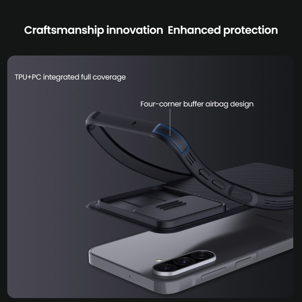 Samsung Galaxy A26 Cover med kamerabeskyttelse - CamShield, Sort