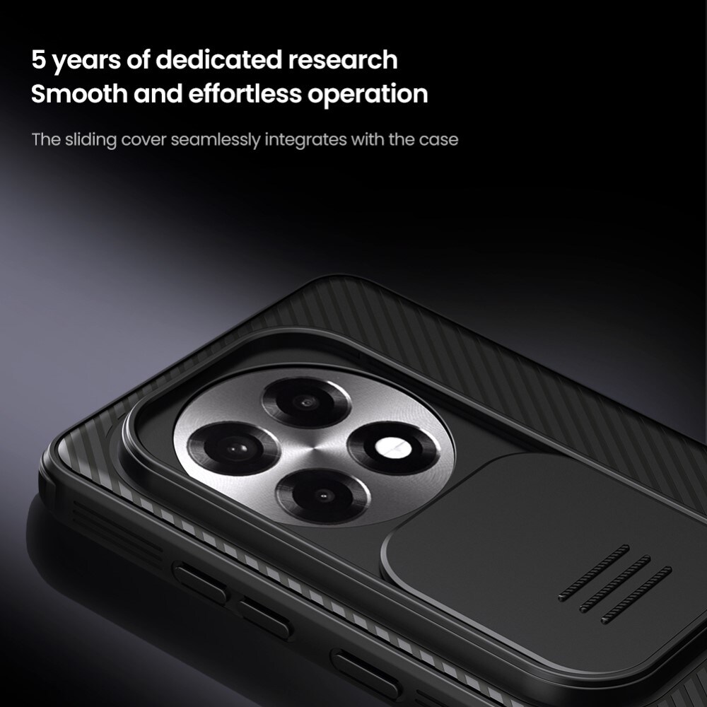  OnePlus 13R Cover med kamerabeskyttelse - CamShield, Sort