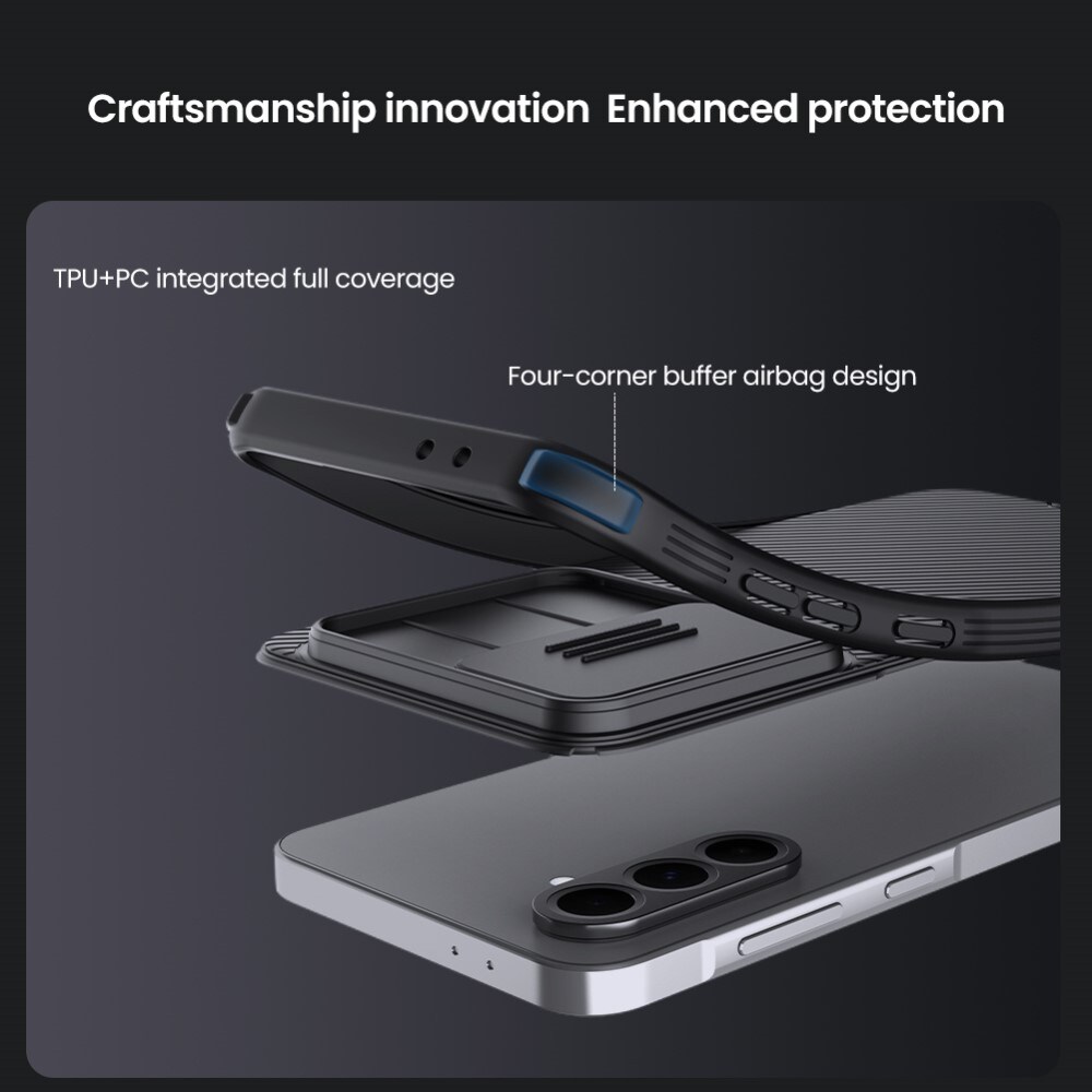 Samsung Galaxy A56 Cover med kamerabeskyttelse - CamShield, Sort