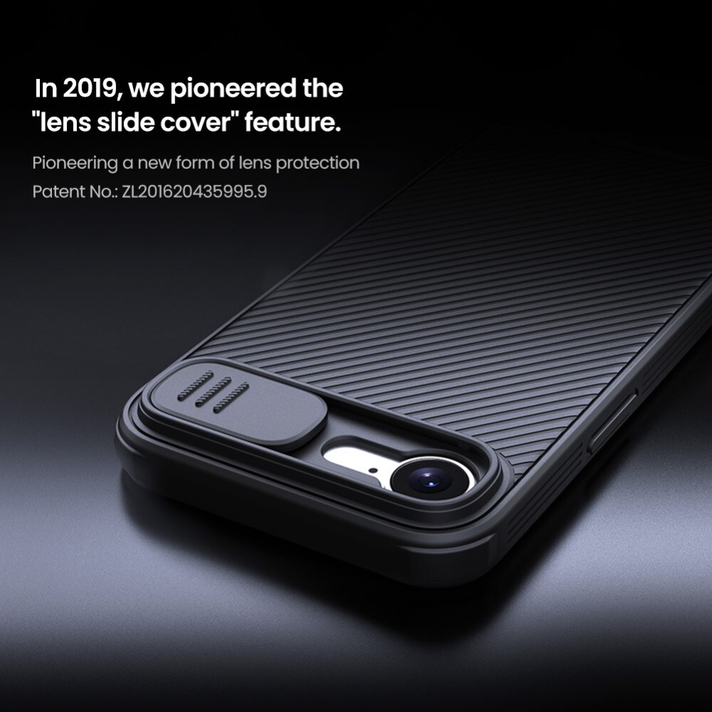 iPhone 16e Cover med kamerabeskyttelse - CamShield, Sort