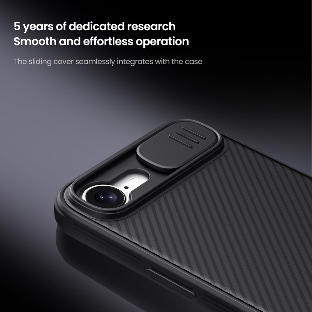 iPhone 16e Cover med kamerabeskyttelse - CamShield, Sort