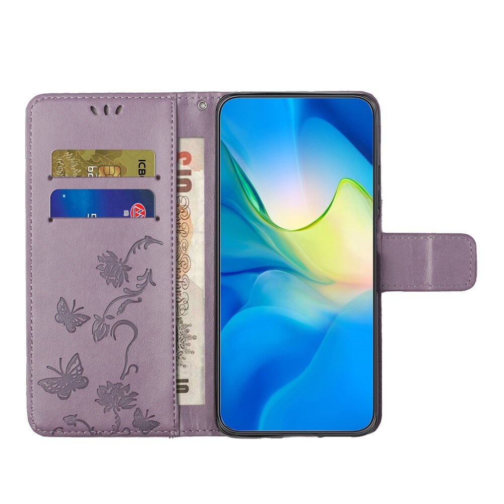 iPhone 16e Mobiletui med sommerfugle, Lilla