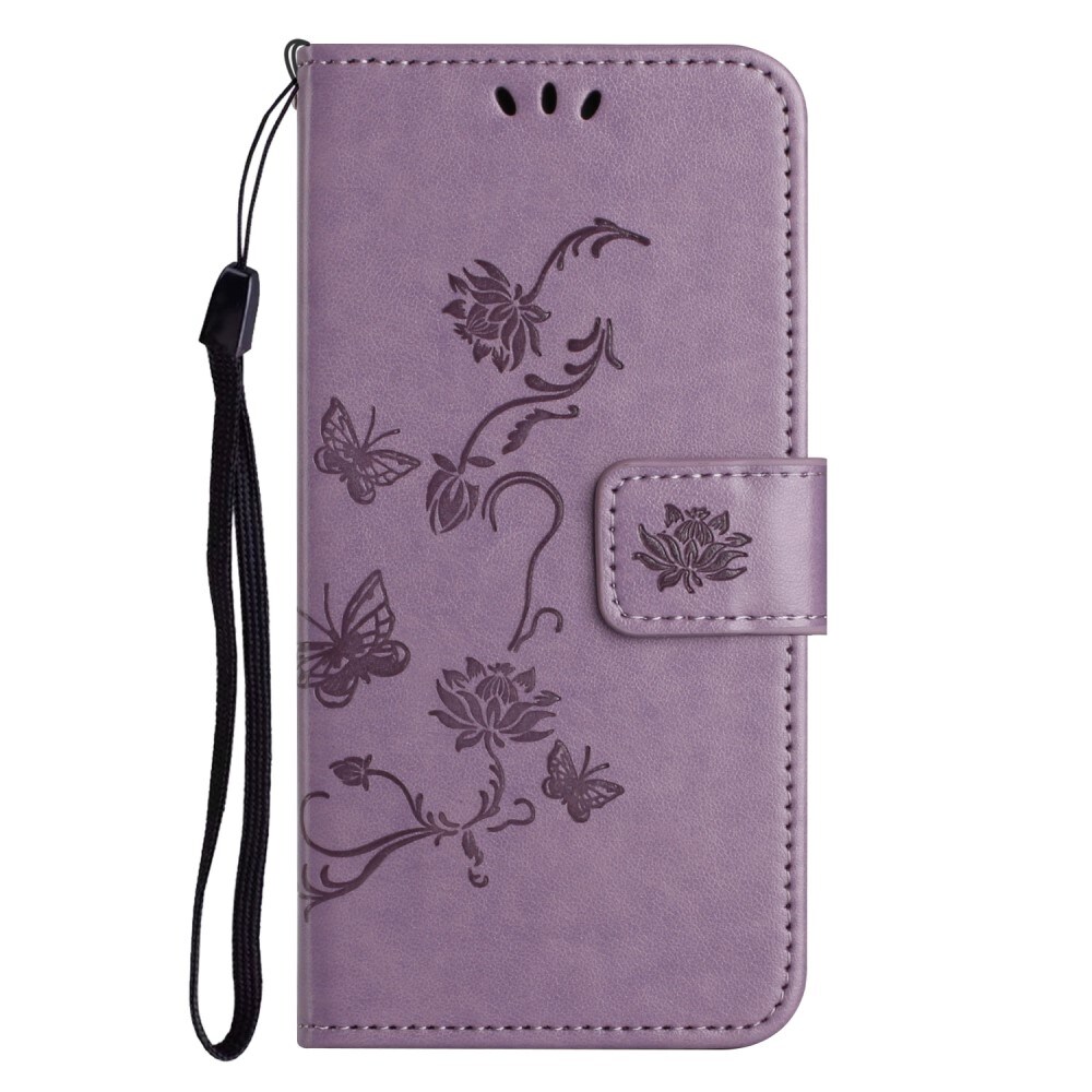 iPhone 16e Mobiletui med sommerfugle, Lilla