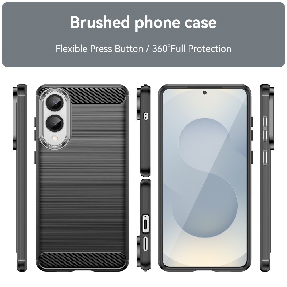 Samsung Galaxy S25 Edge TPU-cover Brushed, Sort