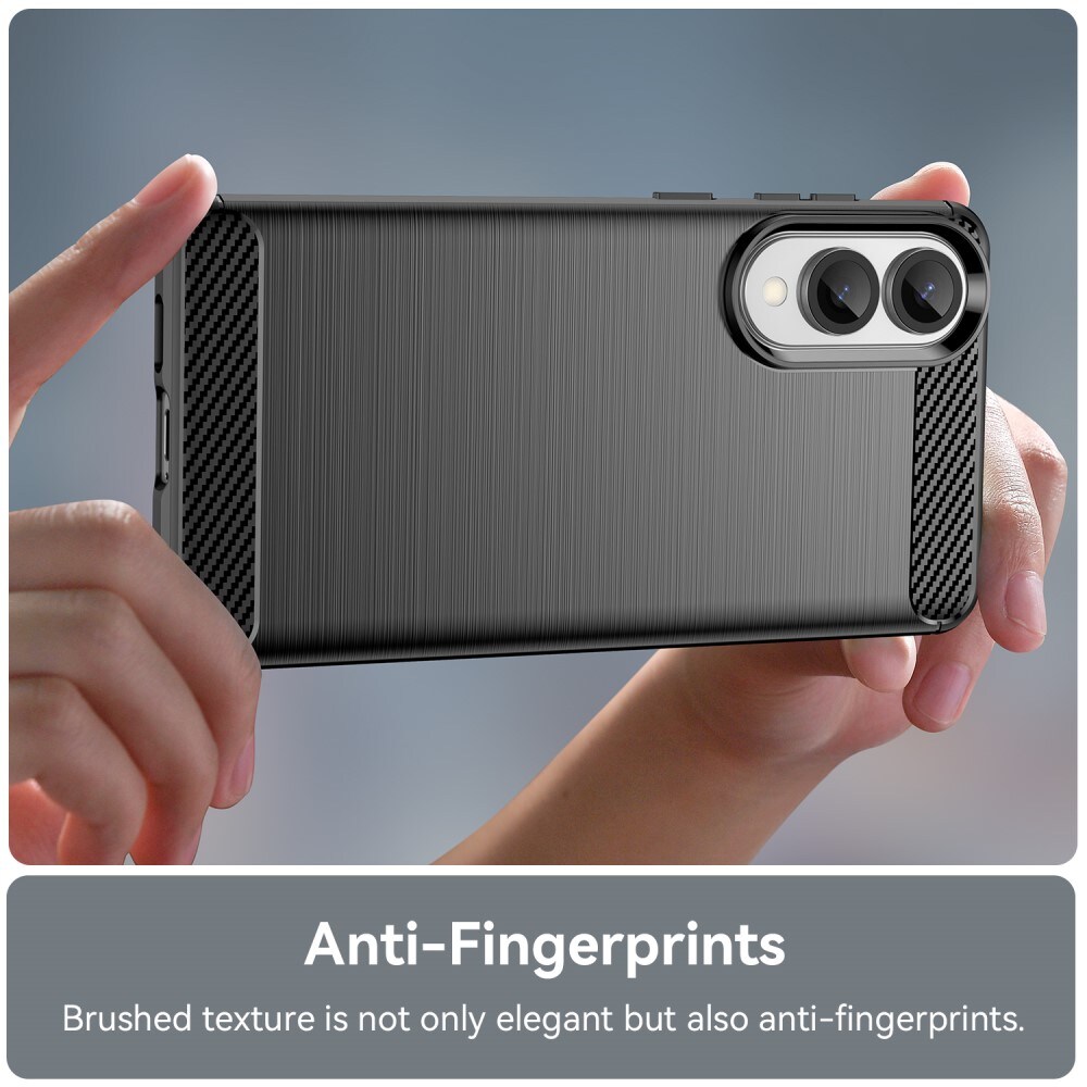 Samsung Galaxy S25 Edge TPU-cover Brushed, Sort