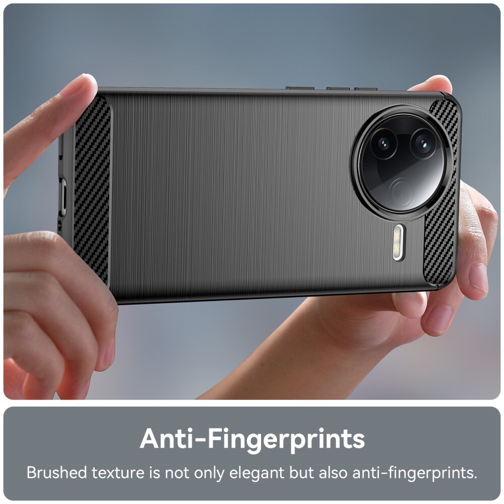 Xiaomi Poco F7 Pro TPU-cover Brushed, Sort