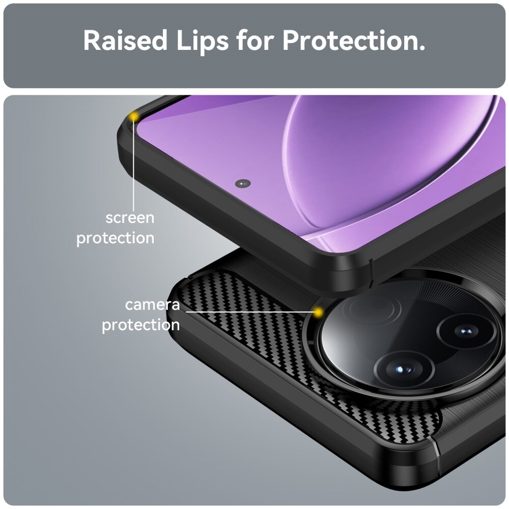 Xiaomi Poco F7 Pro TPU-cover Brushed, Sort