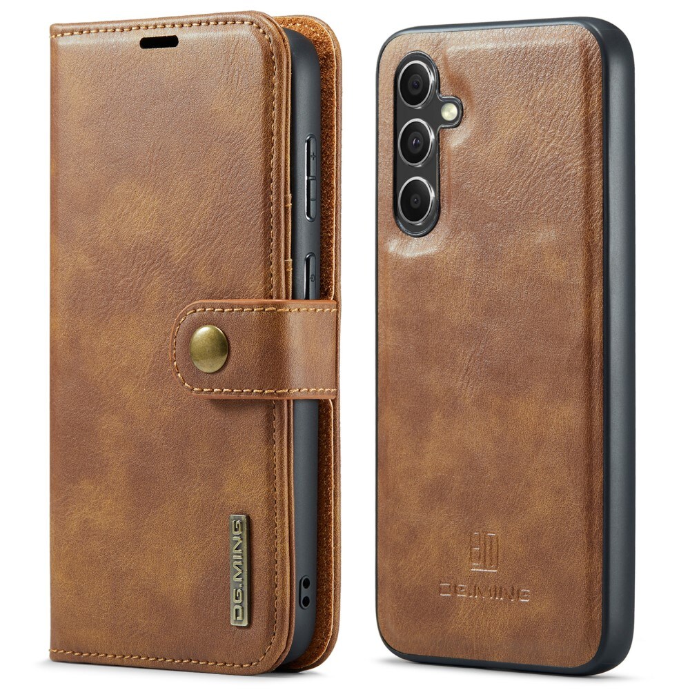 Samsung Galaxy A56 Pungetui med aftageligt cover, Cognac