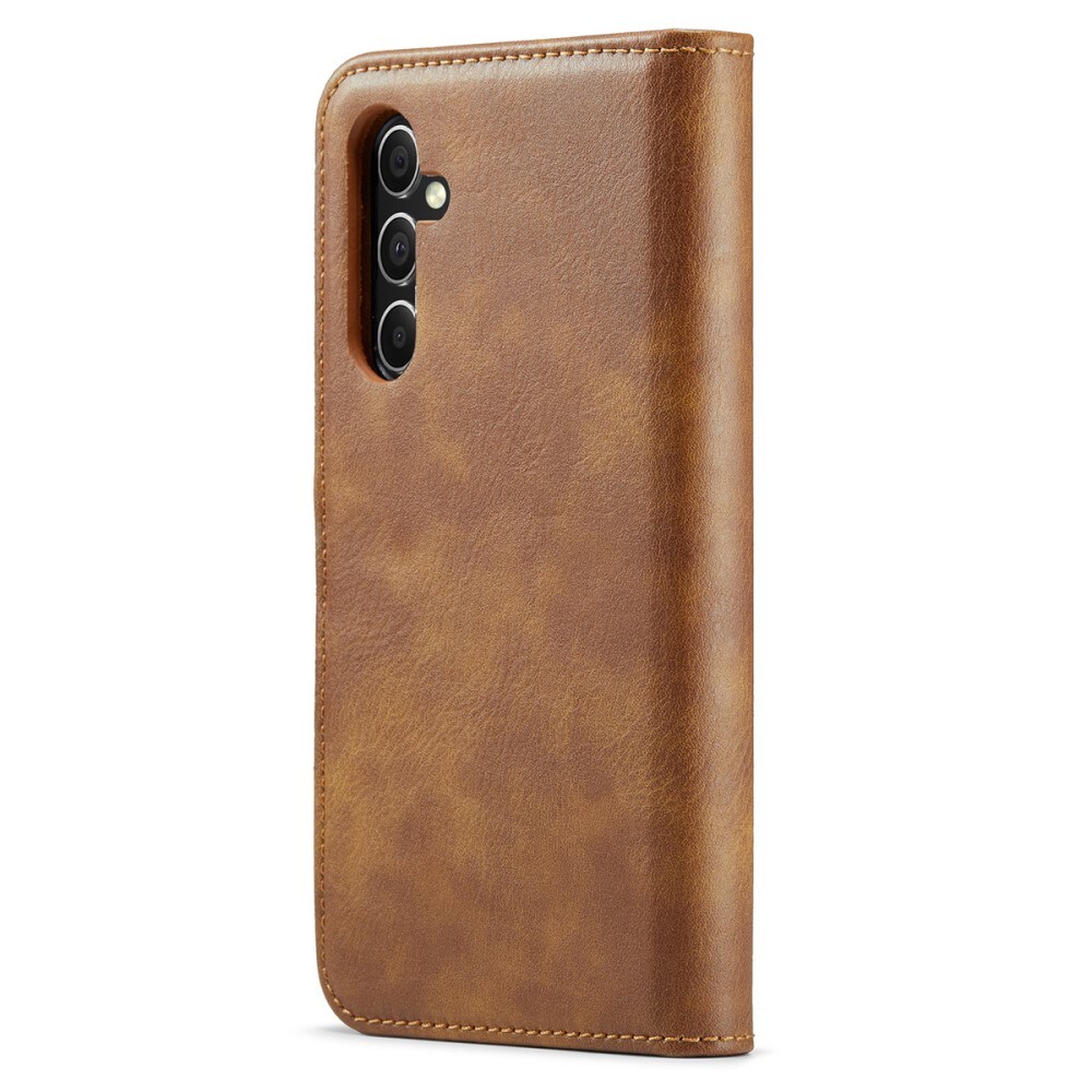 Samsung Galaxy A56 Pungetui med aftageligt cover, Cognac