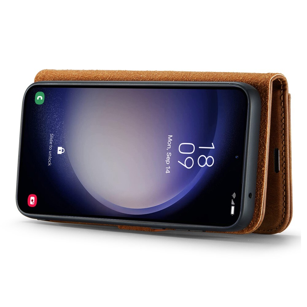 Samsung Galaxy A56 Pungetui med aftageligt cover, Cognac